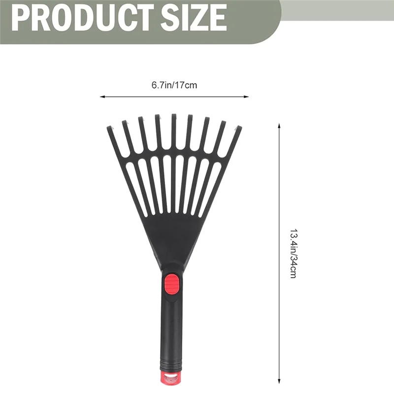 RALCA-Gardening Hand Rake Hand Tiller Small Garden Rake Forgardening Short Handle Rake Forcultivating Loosening Soil Spreading