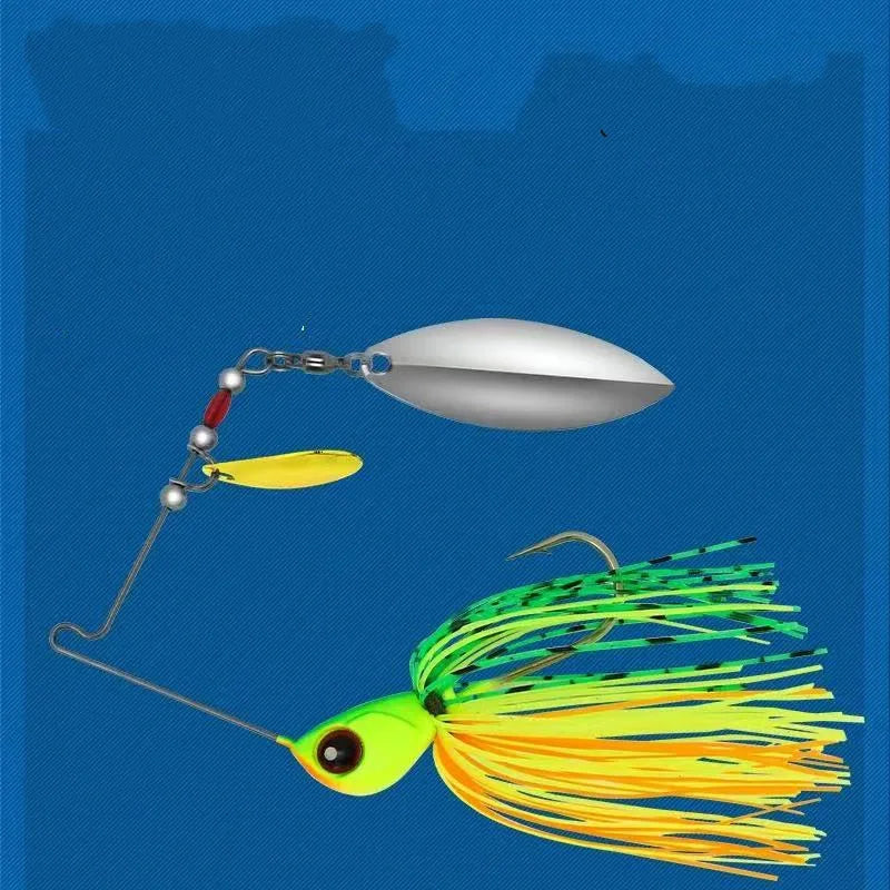 Fishing Lure Spinner Bait Noisy 15g 20g Buzzbait Metal Spin Compound Baits Rotation Spoon For Bass Spin Loard Bending