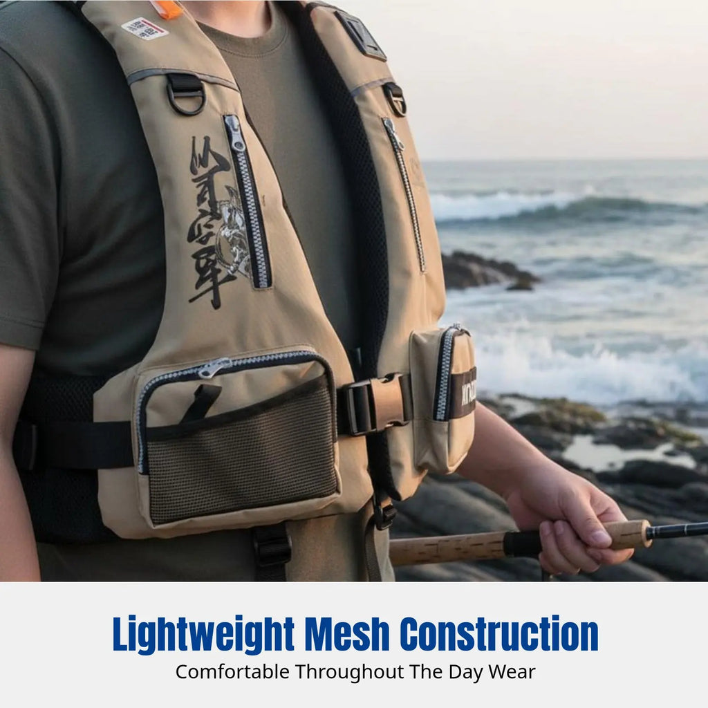 High Buoyancy Life Jacket Fishing Vest Outdoor Adult Fishing Gear