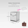 Outdoor camping heating stove,outdoor integrated folding portable storage stove,charcoal firewood stainless steel barbecue grill