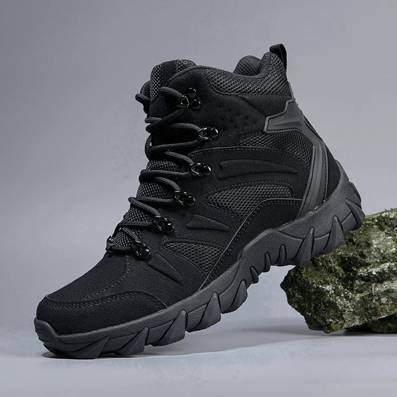 Men's Upgraded Tactics Combat Training Boots Anti-wear Rapid Response Hiking Shoes Outdoor Camping Fishing Hunting Sneakers