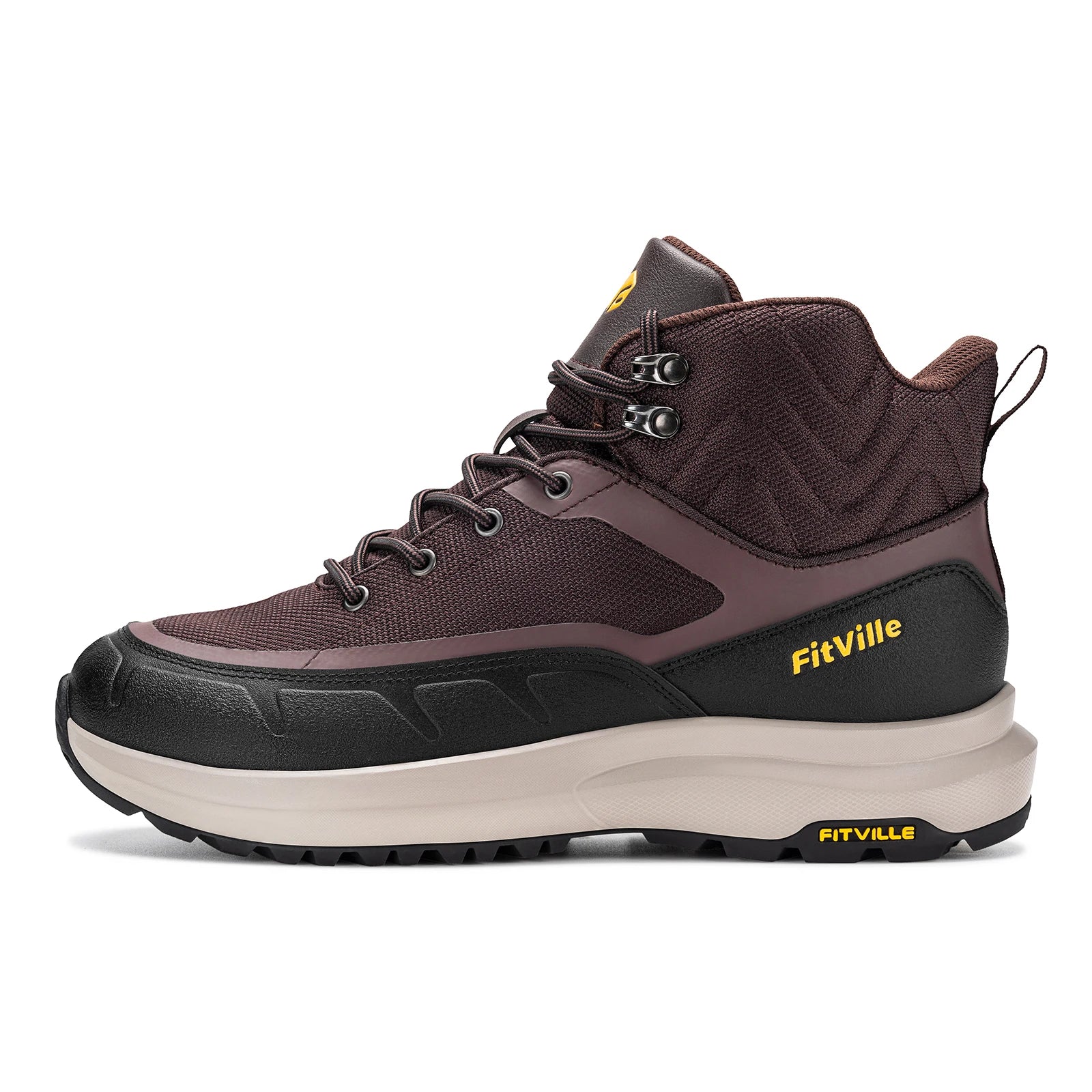 FitVille Men's Wide Hiking Boots Water Resistant High-top Trekking Shoes for Men Non-Slip Outdoor Tactical Combat Military Boot