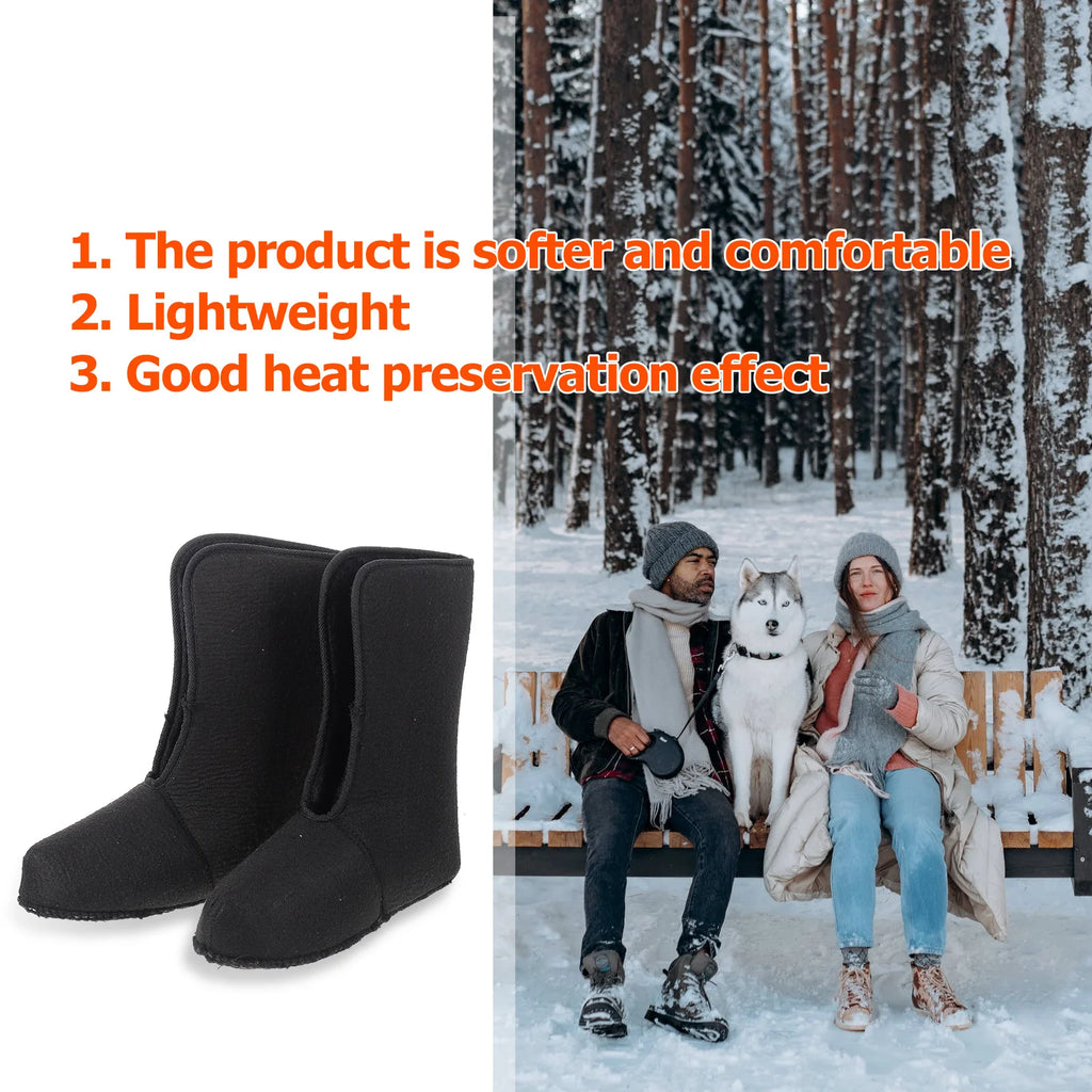 1 Pair Warmth Fishing Boots Lining Winter Shoes Inner Cover For Hunting Hiking Outdoor Boot Accessories Fishing Supplies