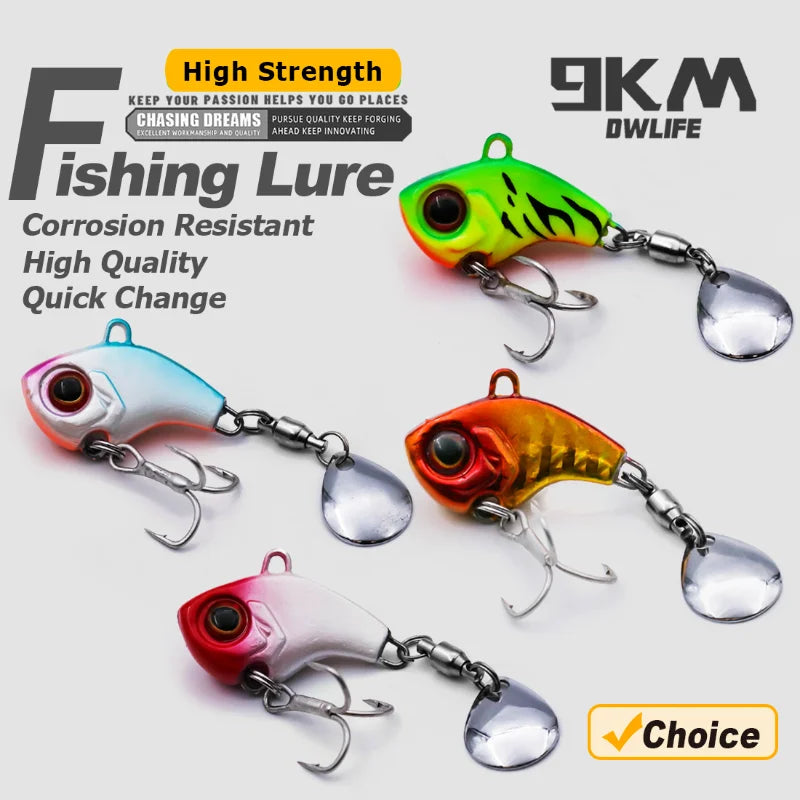 VIB Fishing Lures Tail Spinner Crankbait Lure 9~16g Fishing Spoon Lure Blade Sinking Lures Bass Fishing Jigs Fishing Lure Tackle