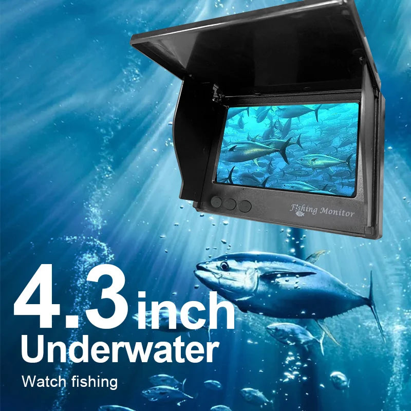 Fish Finder Underwater Camera 1080P HD 4.3 inch LCD Fishing Camera With 5000mAh Battery Portable Fishing Tools With Night Vision