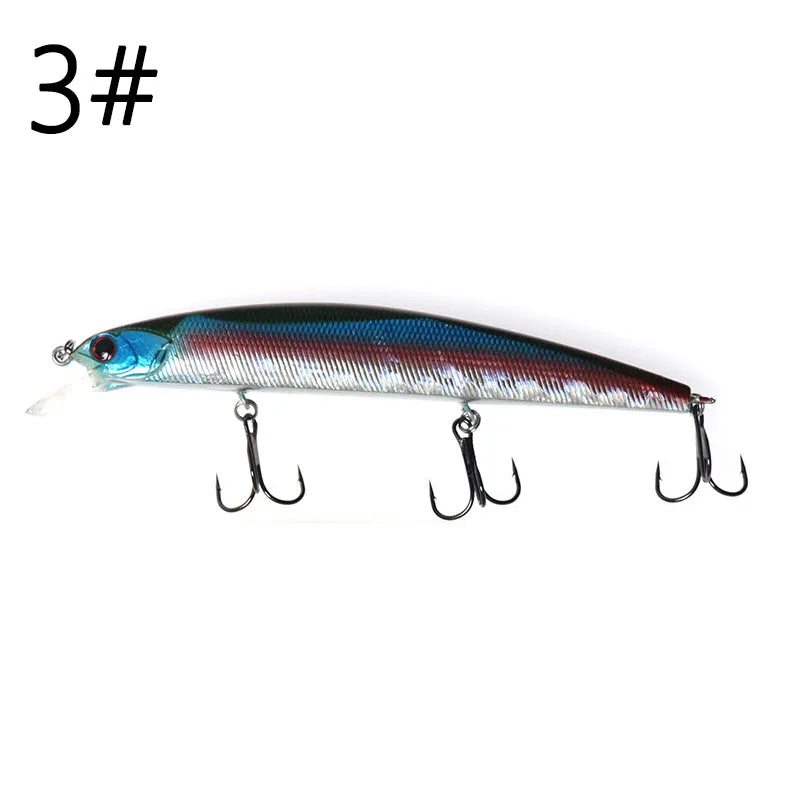 Fising Bait 13cm 20g  Sinking Minnow Lure 3 hooks Bass Long Cast Hard Bait Depth 0.5-2m