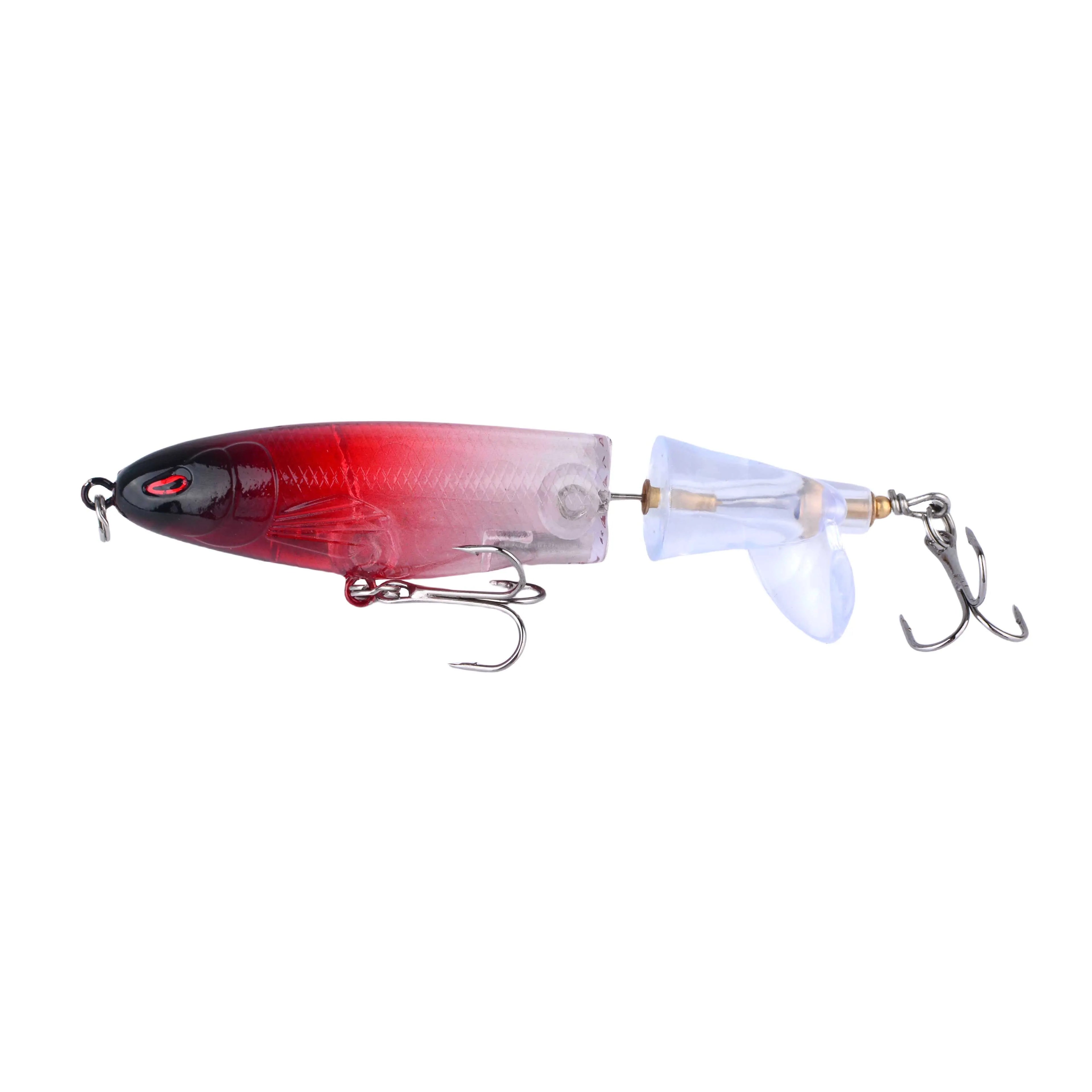 1Pc Fishing Lures Whopper Popper Topwater Artificial Bait Hard Rotating Tail Fishing Tackle