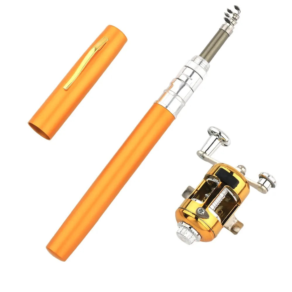 Fishing Supplies Portable Pen Style Fishing Rod Hard Spinning Mini Fishing Pole Ultra Short 1m Fishing Hand Pole River Pond