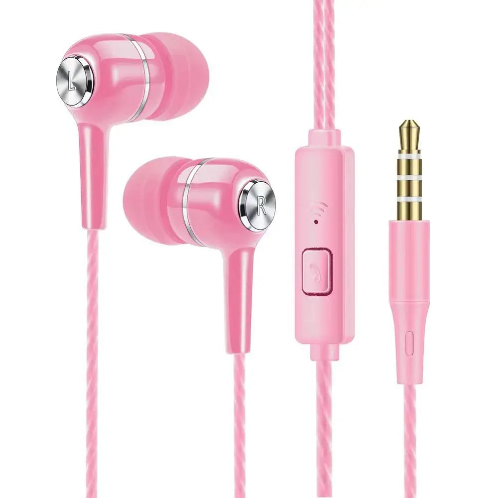Stereo In-ear Headphones Portable High Definition 3.5mm Earphone Deep Bass Noise Canceling Music Earphones