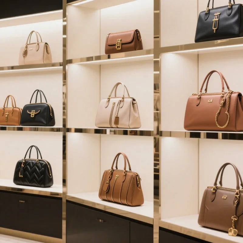 Women's Hand Bags Crafted From Lightweight Leather Boasting Paris Style And Famous Vintage Tidy Look