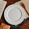 Ins Style White Ceramic Dinner Plates Household Versatile Bread Plate Exquisite Restaurant Serving Disc Nordic Dessert Tableware