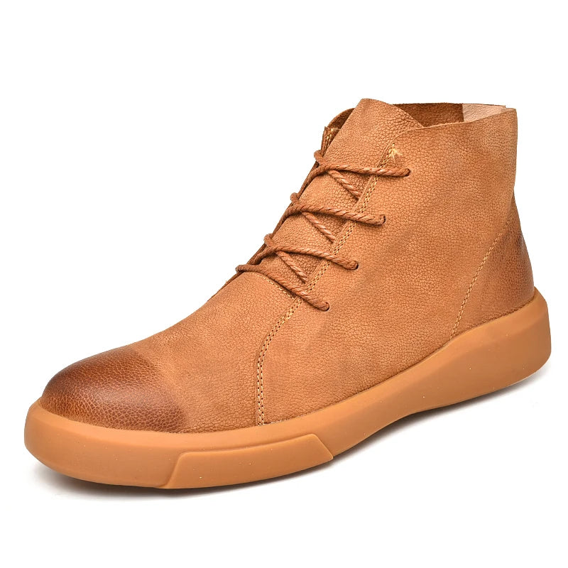 Designer boots for men new high-top non-slip lightweight casual working men's shoes Walking high quality men's boots
