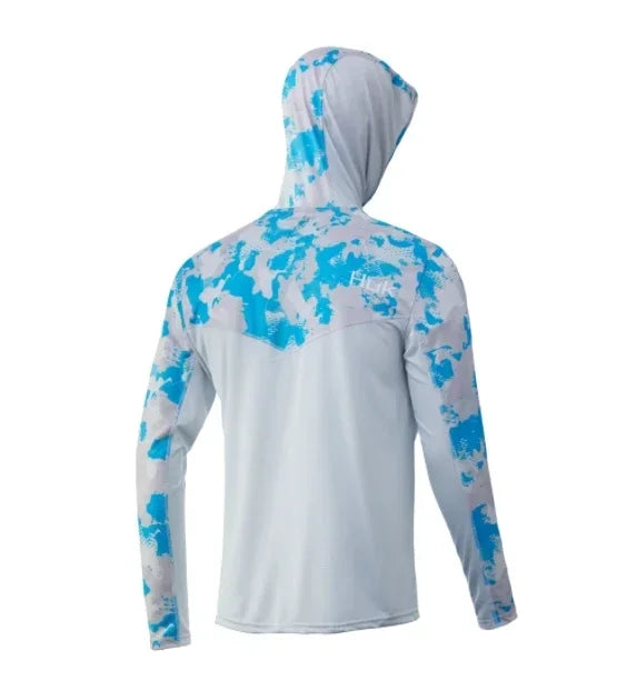 Fishing Apparel Clothing Men Long Sleeve Fishing T-shirt Sun Protection Uv Breathable Hooded Angling Camisa De Pesca