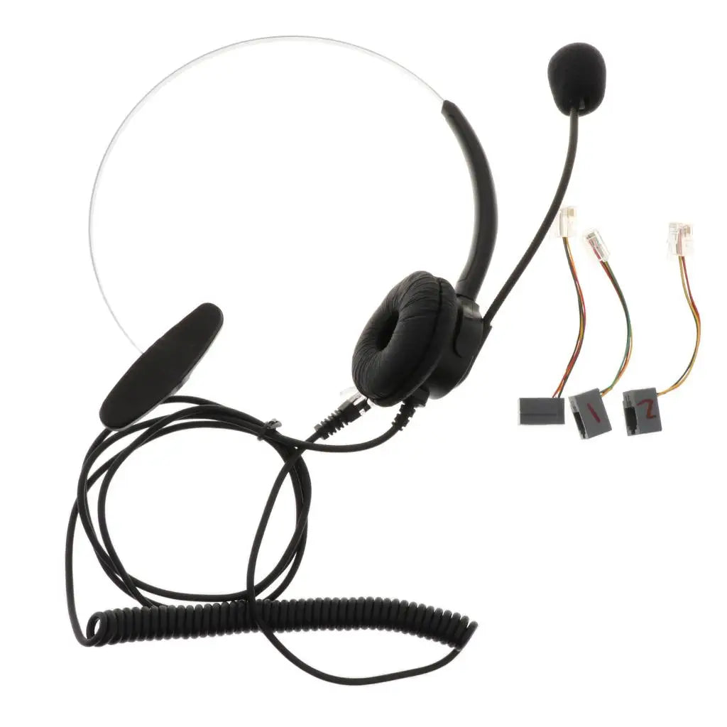 Hands-free Call Center Office Noise Cancelling RJ9 Plug Headset Headphone High clear and sharp voice communication