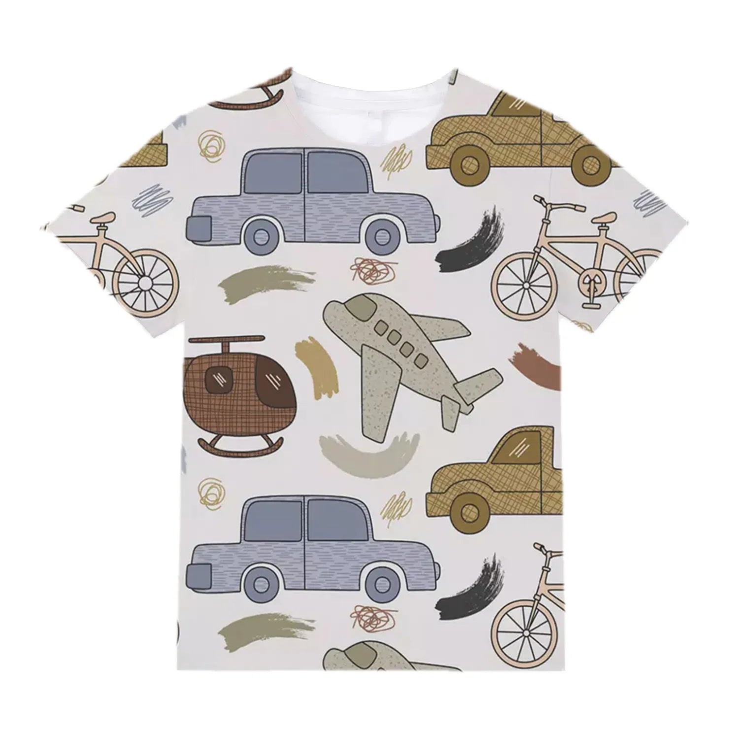 Kids Clothes for Girls from 2 to 7 Years Cute Things Cartoon Car Fashion T-Shirt Boys 9 to 14 Years White Tshirt Summer Tees Top