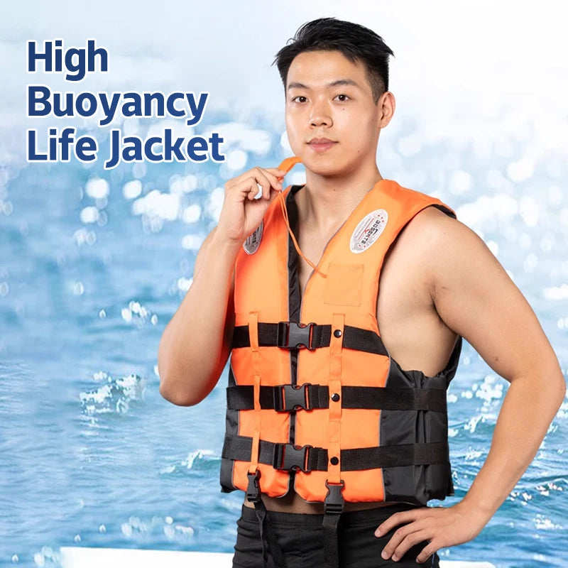 Life Jacket For Adults Children, Water Sports Safety Men Women Life Vests For Water Skiing Rafting Surfing Kayaking Lifeguard