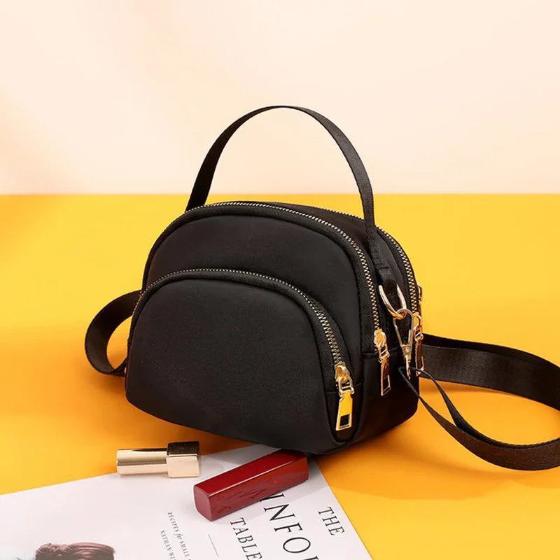 Women Handbag and Purse 2025 New Designer 3 Layers Large Capacity Shoulder Bags Lady Crossbody Bag Sweet Red Black Bolso Mujer