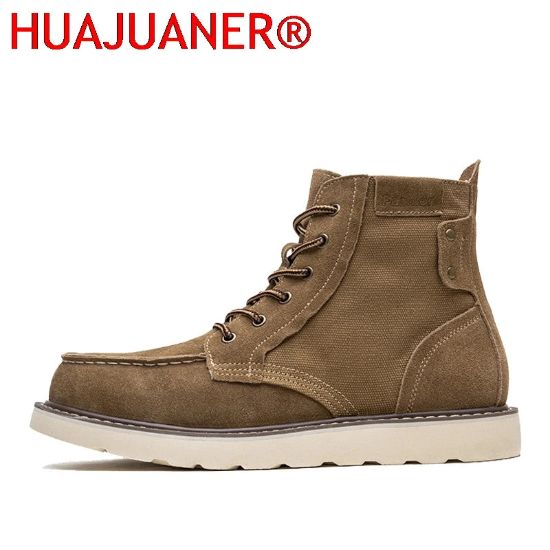 Outdoor Men Hiking Shoes Waterproof Tactical Leather Hunting Boots Desert Camping Sneakers Ankle Men Trekking Casual Shoes
