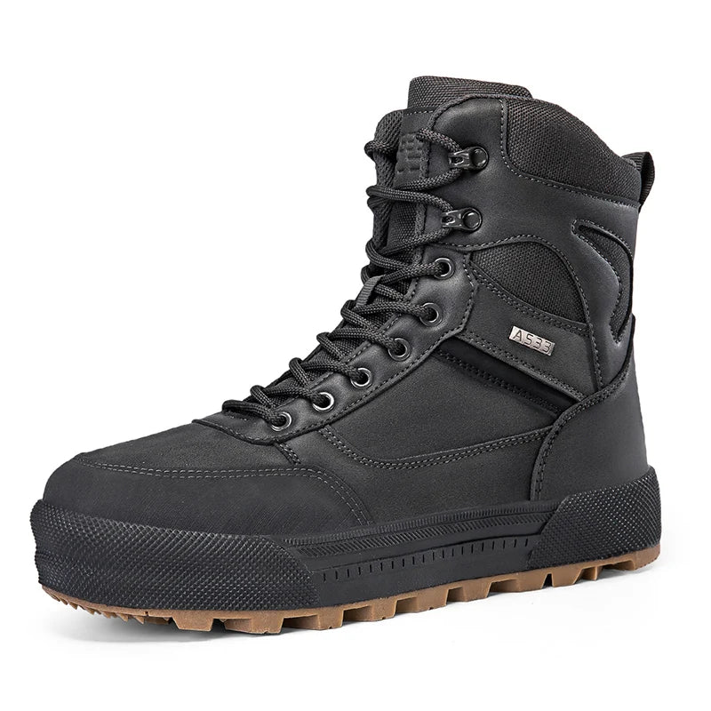 Men's Outdoor Hiking Tactical Boots Military Work Waterproof Work Safety Hunting Shoes Ankle Desert Boots Sports Climbing Shoes