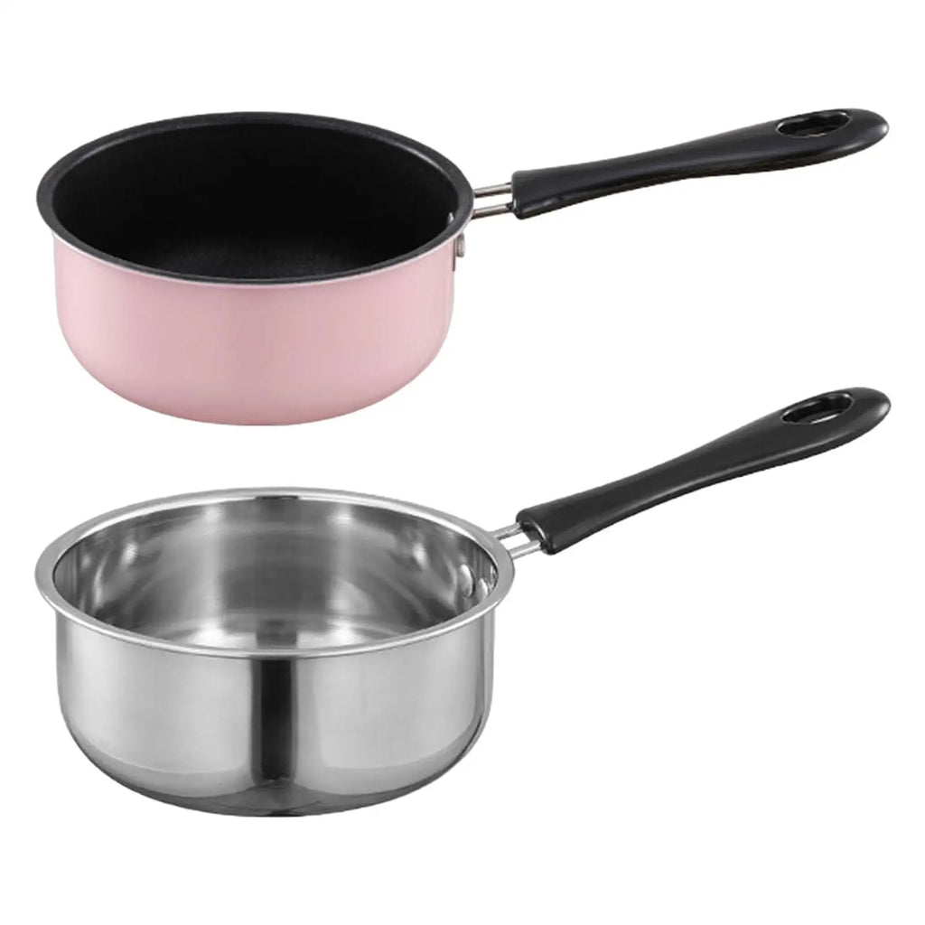 Milk Pan Porridge Cooking Pot with Long Handle Non Stick Butter Warmer Small Saucepan for Gas Stove Kitchen Induction Cooker