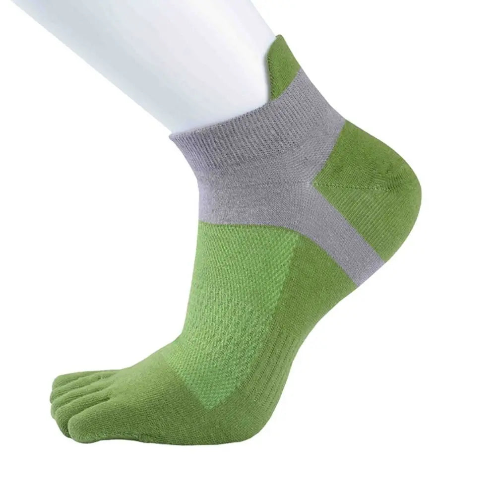 Invisible Men's Five Toe Socks Anti Friction Cotton Five Finger Sports Socks Patchwork Short Running Hosiery Spring/Summer