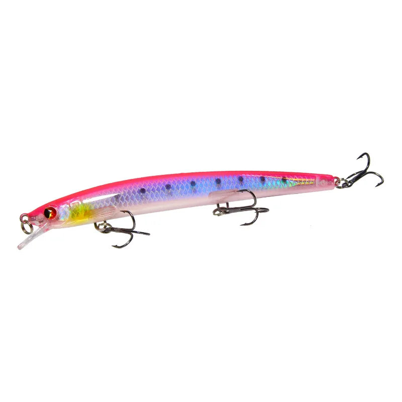 Factory Wholesale Bionic Fishing Lure Minnow 13.5cm 15g Topwater Floating 3D Eyes Hard Baits Wobbler Sea Bass Accessory