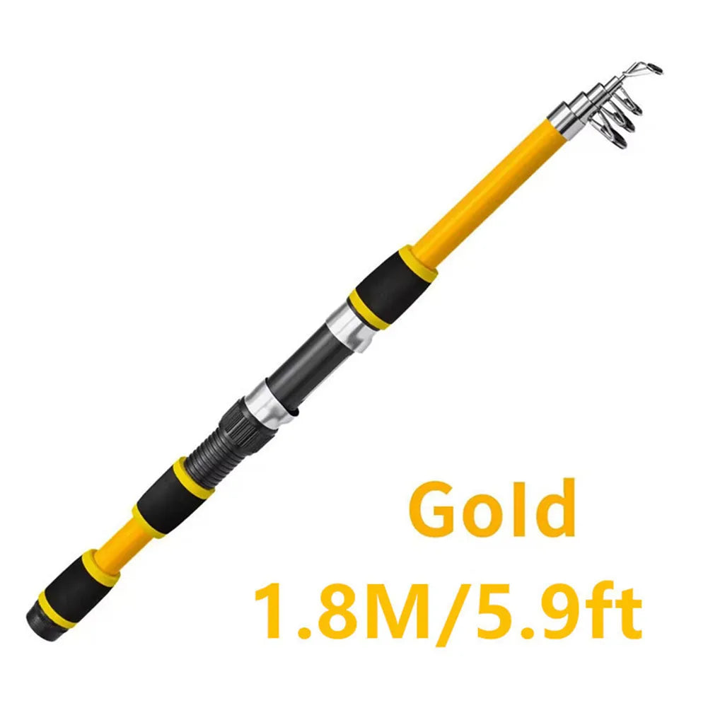 Fishing Pole Set Full Kits Telescopic Fishing Rod Reel For Combo Full Kit Rod Pole Spinn Reel Gear Set Carpfishing Accessories