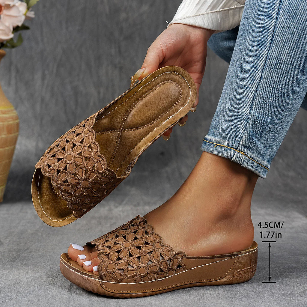 Women's Sandals Wedges Heels Sandals Summer Woman Shoes Indoor Outdoor Slippers Heeled Shoes Summer Footwear Sandalias De Mujer