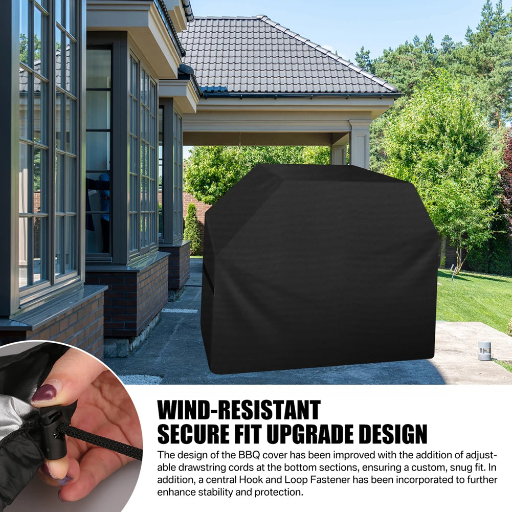 Outdoor BBQ Grill Covers For Charcoal & Gas Grills Waterproof Anti-Dust Weather-Resistant Anti-UV Heavy Duty Barbecue Cover
