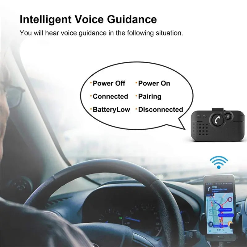 Wireless Speaker For Car Bluetooth Kit Hands-Free Cell Phone For Car Auto Conference