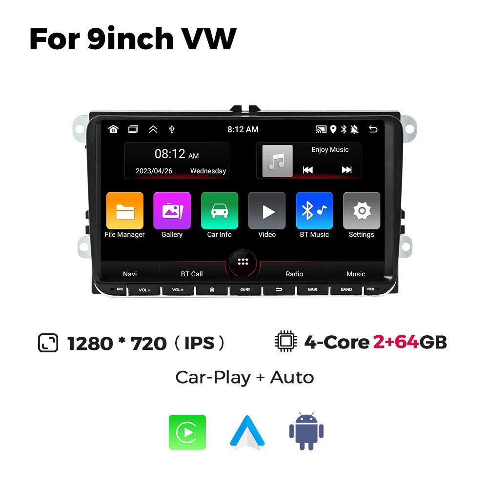 Android car radio GPS carplay stereo multimedia player suitable for General Motors VW AMAROK PASSAT B7 B6 GOLF 6 car accessories