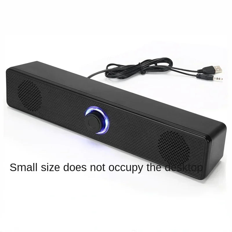 2.1 Channel Wired Soundbar with Subwoofer for PC/TV/Laptop - Stereo Multimedia Speakers,  Mini Sound System, Aux/USB Input