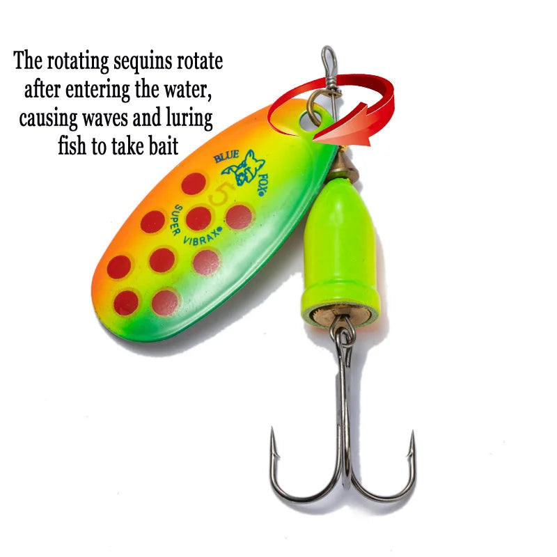 FT New Metal Fishing Lure 1#-5# 5g 6g 8g 10g 16g  Spinner Bait High Quality Hard Baits Treble Hook Fishing Tackle For Pike