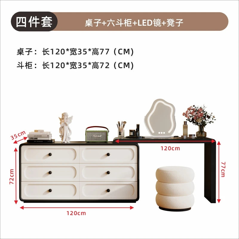 French Vintage Vanity Table Premium Organizer Drawers Storage Vanity Table Design Bedroom Coiffeuse De Chambre Furniture