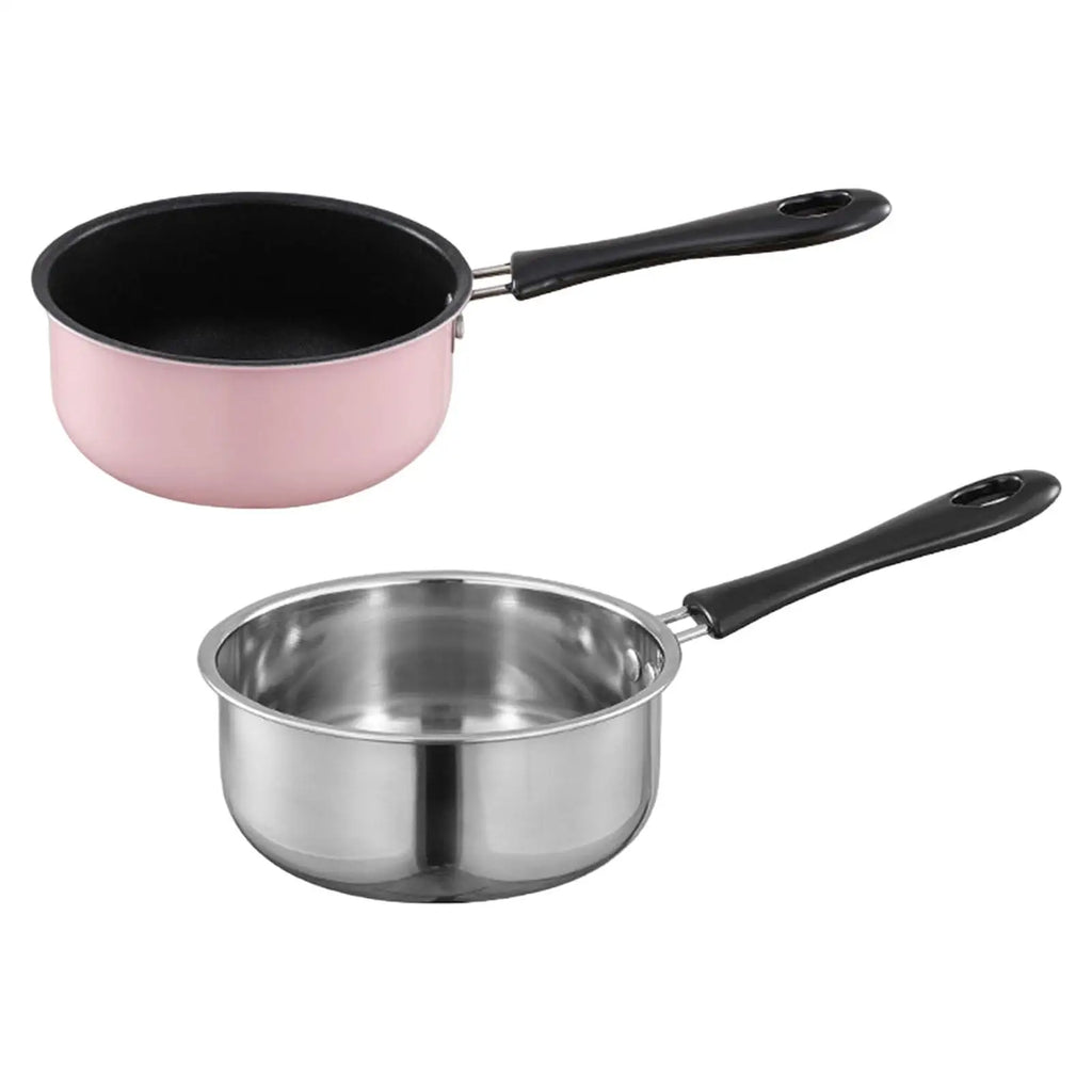 Milk Pan Porridge Cooking Pot with Long Handle Non Stick Butter Warmer Small Saucepan for Gas Stove Kitchen Induction Cooker