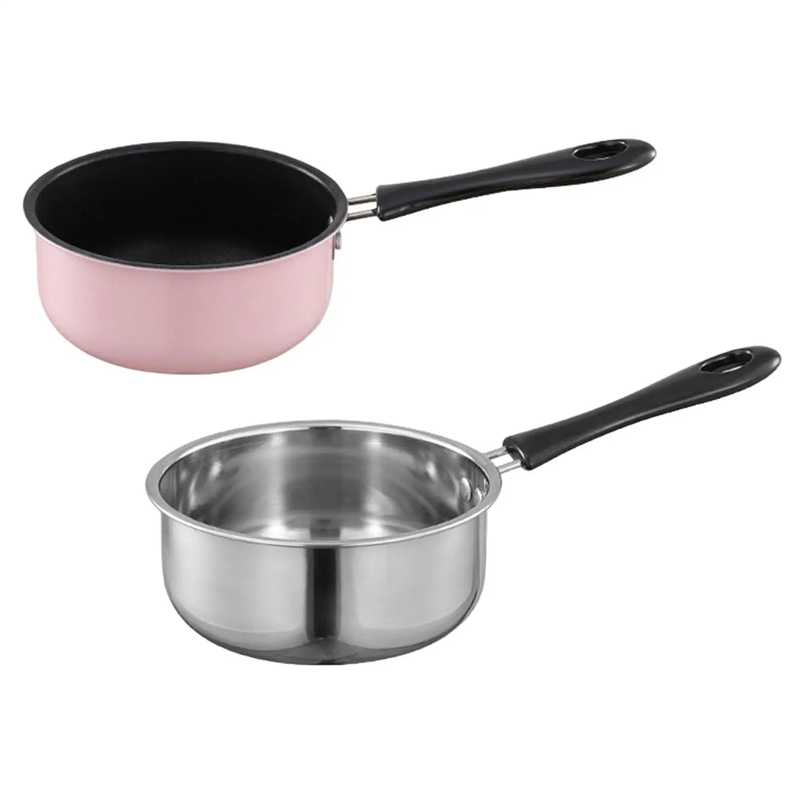Milk Pan Porridge Cooking Pot with Long Handle Non Stick Butter Warmer Small Saucepan for Gas Stove Kitchen Induction Cooker