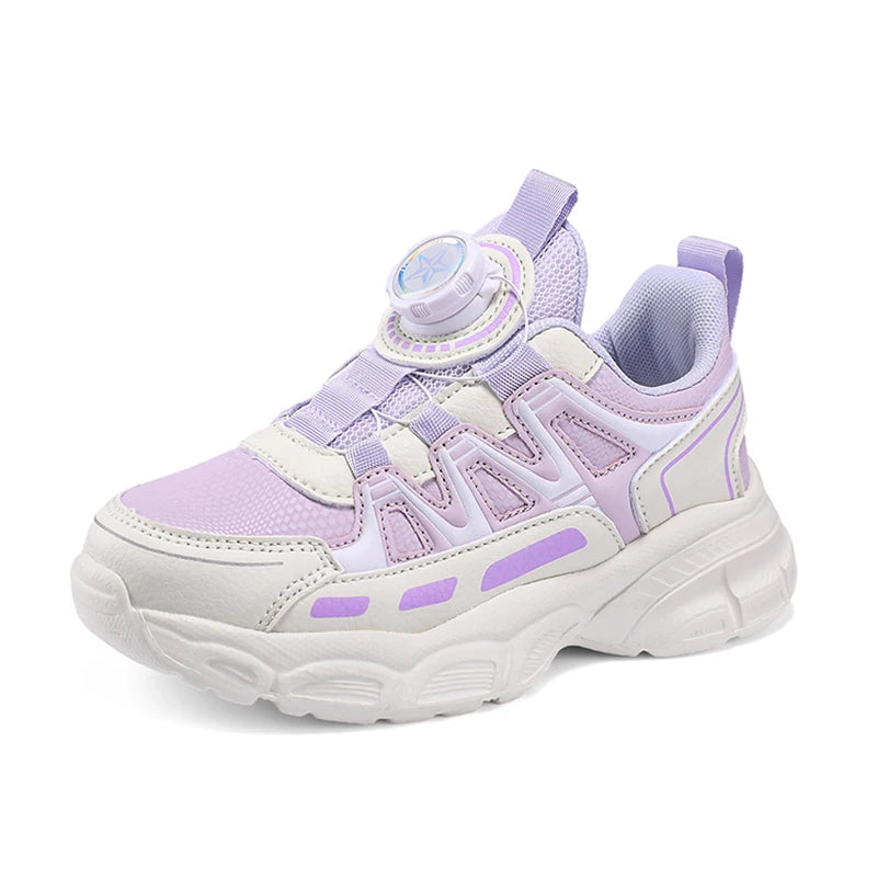 Girls Sports Shoes Lightweight Leather Kids Sneakers Casual Pink Fashion Children Anti-slip Walking Running Shoes