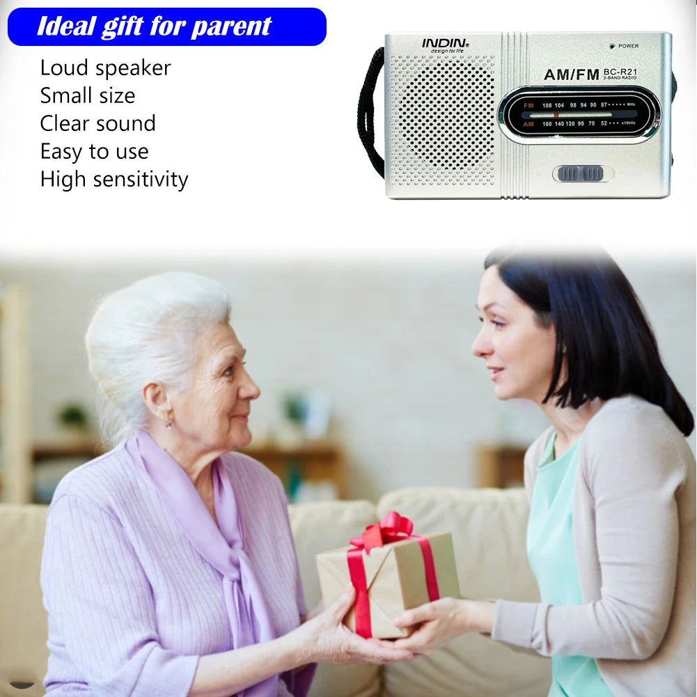 Portable Radio AM FM Transistor Radio with Loud Speaker, Ideal Gift for famlily Suitable for  Indoor, Outdoor and Emergency