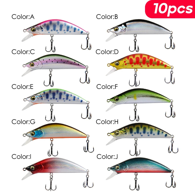 LETOYO 5g 50mm 8g 60mm 1.5-2.5m Depth Sinking Minnow Fishing Lure Artificiali Hard Baits Crankbait Wobblers Trout Bass Lure