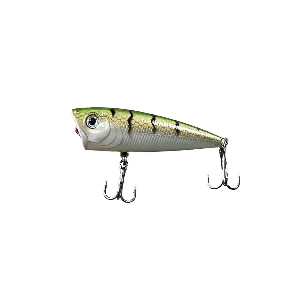 New Fishing Lures Topwater Popper Bait 6cm 5.8g Hard Bait Trout Bass Artificial Wobblers Plastic Lure Fishing Tackle with Hooks