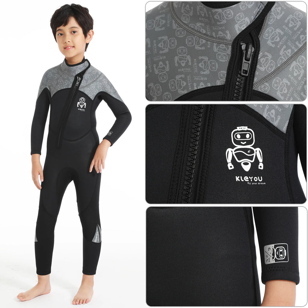 Kids Surfing Wetsuit,Children's Neoprene Thick Swimsuits,Underwater Diving Suits Boys Jellyfish UPF50+ Swimwear Bathing Clothing