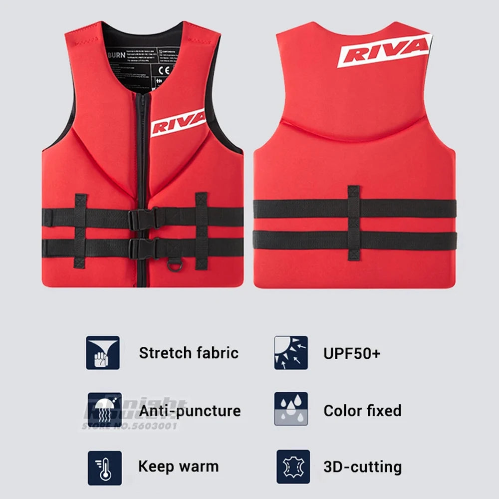 Life Vest Adults Surf life Vest Kayak Wakeboard Motorboats Raft Rescue Boat Water Sports Swimming Drifting Rescue Life Jacket