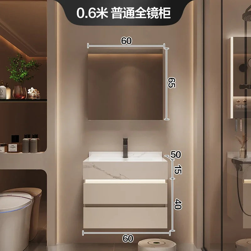 Partitions Storage Bathroom Cabinet Organizer Mirror Wall Shelves Accessories Toilet Cupboard Luxury Gabinete Home Furniture