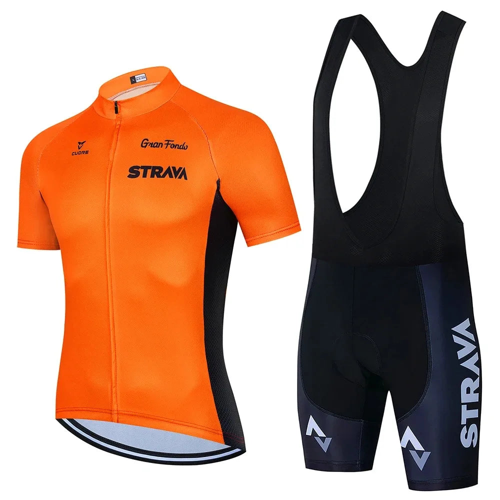 STRAVACycling Clothes For Men Cycling Sets Mountain Bike Clothes Man Summer Cycling Suit Cycling Pants Cycling Shirt Equipment