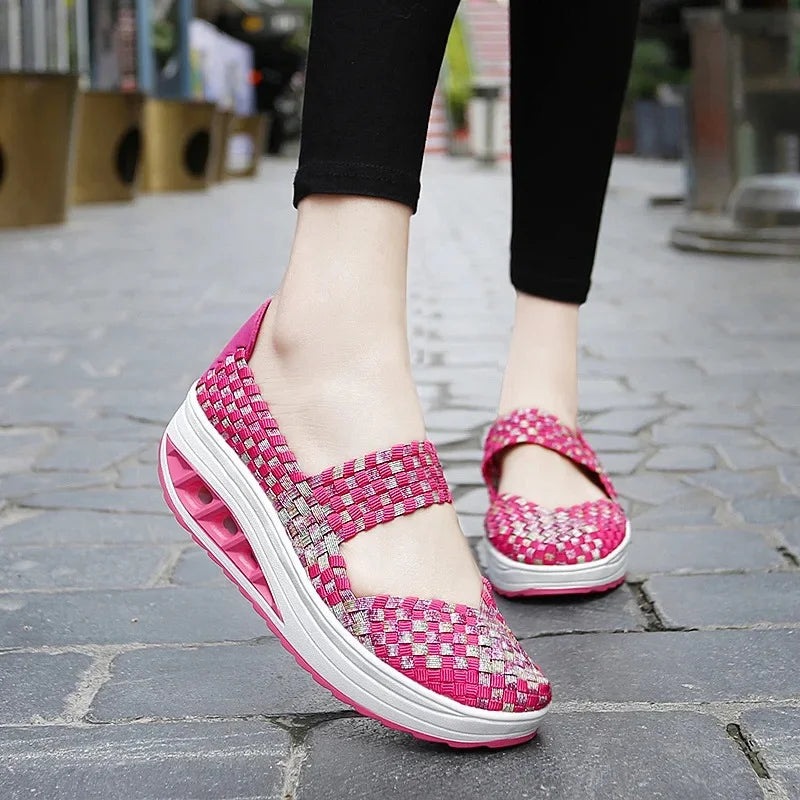 Women's Hand Woven Slip-On Breathable Sandals