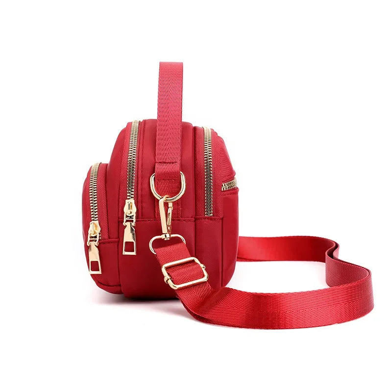 Women Handbag and Purse 2025 New Designer 3 Layers Large Capacity Shoulder Bags Lady Crossbody Bag Sweet Red Black Bolso Mujer