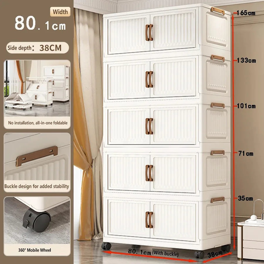 Home Bathroom Vanity Drawer Storage Cabinet Sundries Organizer for Bedroom Kitchen - Compact Utilitarian Furniture