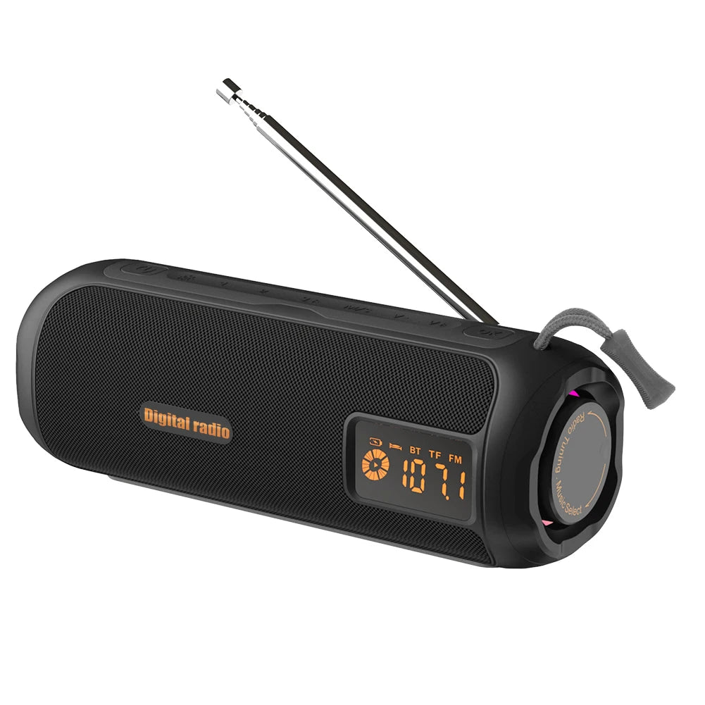 BT Speaker Portable Radio AM FM Radio Rechargeable Radio for Home Kitchen Outdoor