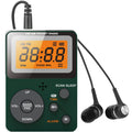 Portable AM FM Radio - Personal Pocket Radio with LCD Screen, Stereo Earphone Jack, Sleep Timer, and Alarm Clock for Outdoor