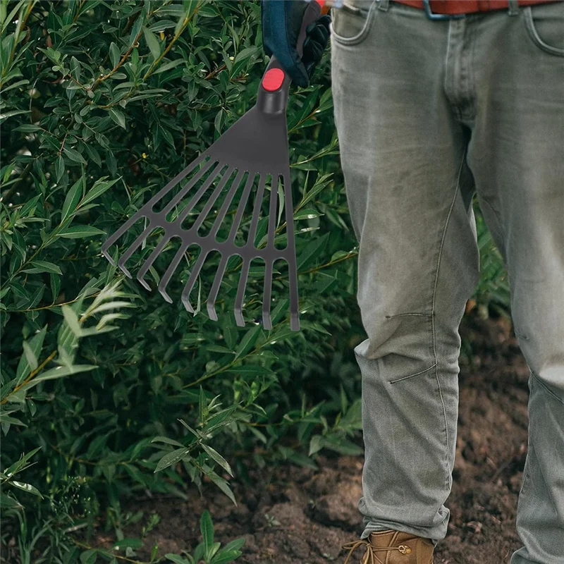 RALCA-Gardening Hand Rake Hand Tiller Small Garden Rake Forgardening Short Handle Rake Forcultivating Loosening Soil Spreading